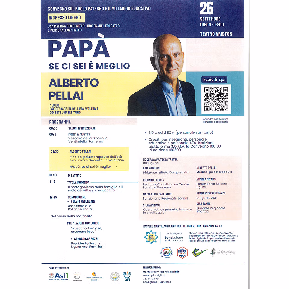 CONVEGNO SUL RUOLO PATERNO E IL VILLAGIO EDUCATIVO