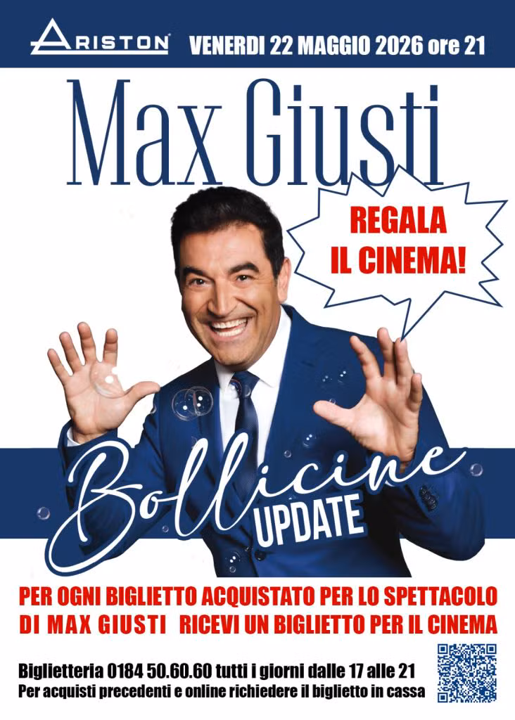 PROMO SPECIALE! MAX GIUSTI ALL&rsquo;ARISTON CON &ldquo;BOLLICINE UPDATE&rdquo;
